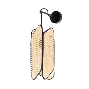 Lucande Bassiola wandlamp met bamboe kap