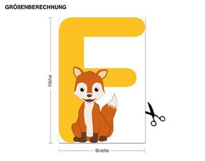 Klebefieber Wandtattoo Kinderzimmer Kinder ABC - Fuchs