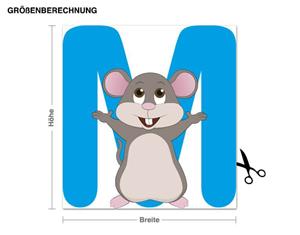 Klebefieber Wandtattoo Kinderzimmer Kinder ABC - Maus