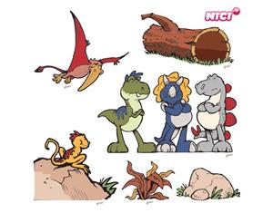 Klebefieber Wandtattoo Kinderzimmer NICI - Dinos