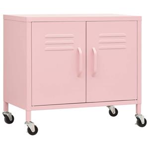 VIDAXL Lagerschrank Rosa 60x35x49 Cm Stahl