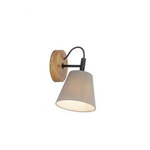 QAZQA Landelijke wandlamp hout met grijs - Cupy