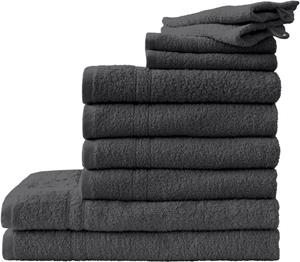 Dyckhoff Handtuch Set Kristall, Walkfrottee, (Set, 10-tlg), mit feiner Bordüre