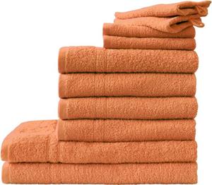 Dyckhoff Handtuch Set Kristall, Walkfrottee, (Set, 10-tlg), mit feiner Bordüre