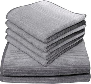 Dyckhoff Handtuch Set mit Farbverlauf, Walkfrottee, (Set, 6-tlg), mit Farbverlauf