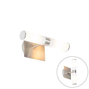 QAZQA Wandlamp bath - Staal - Modern - L 223mm