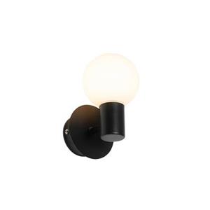 QAZQA Moderne wandlamp zwart IP44 - Cederic Up