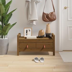 VidaXL Halbankje 80x40x43 Cm Massief Grenenhout Honingbruin