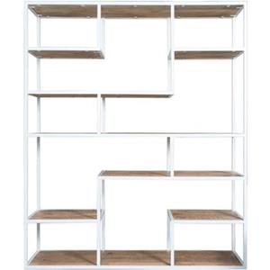 Home67  Vakkenkast Huub Wit 175 x 145 cm - Roomdivider