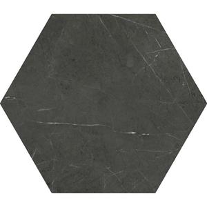 Cifre Vloertegel  Ceramica Hexagon Marquina Marmerlook 15x17 cm Mat Zwart 