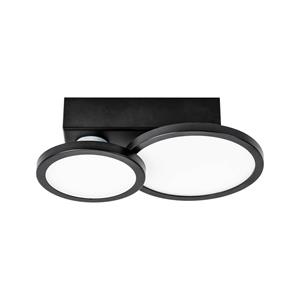 LightMe LED plafondlamp Disk-2 IP44 GU10 2-lamps zwart