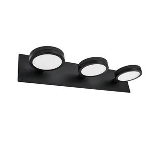 LightMe LED wandlamp Onna IP44 GX53 3-lamps zwart
