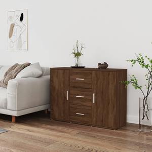 VidaXL Dressoir 91x29,5x65 Cm Bewerkt Hout Bruineikenkleurig