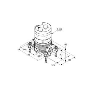 Kludi Flexx.Boxx Rohbau-Set DN 20, 88088