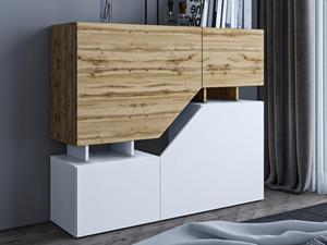 Mobistoxx Dressoir CESAR 4 deuren wit/wotan eik