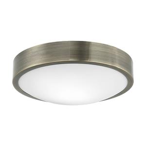 Euluna Plafondlamp Jaris, glas gewelfd, Ø 26 cm, patina