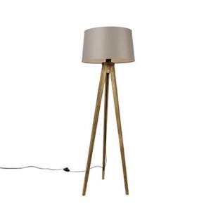 QAZQA Vloerlamp tripod_classic - Taupe - Landelijk - D 45cm