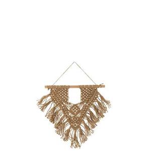 J-Line Muur Hanger Macrame Jute Naturel Small