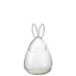 J-Line Pot Konijn Glas Transparant Small