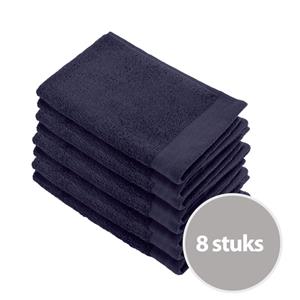 Walra Soft Cotton Gastendoekje 30 x 50 cm 550 gram Navy - 8 stuks