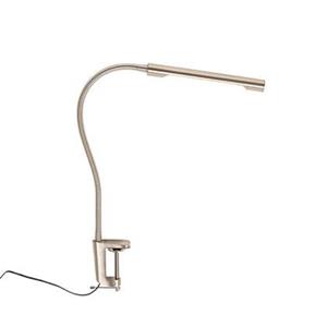 Qazqa Klem Bureaulamp Staal Incl. Led Met Touch Dimmer - Lionard