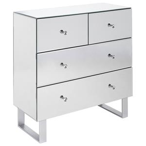 Beliani NESLE - Commode-Zilver-Glas