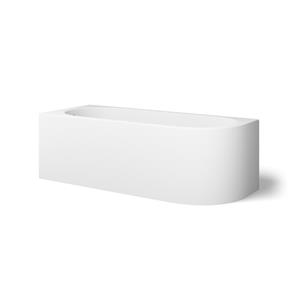 Looox Bath collection hoekbad - 170x70x55cm - links - mat wit coolcornermwl