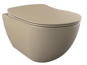 SaniGoods Alpha Rimless randloos wandcloset mat cappuccino met sproeier