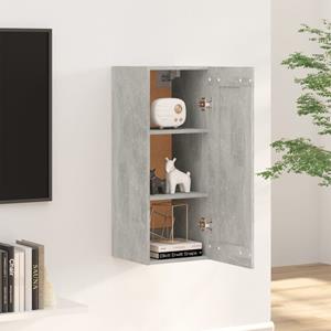 vidaXL Fächerschrank Hängeschrank Betongrau 35x34x90 cm Holzwerkstoff (1-St)