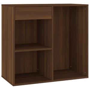 vidaXL Fächerschrank Kosmetikschrank Braun Eichen-Optik 80x40x75 cm Holzwerkstoff (1-St)