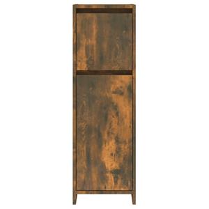 vidaXL Badkamerkast 30x30x95 cm bewerkt hout gerookt eikenkleurig