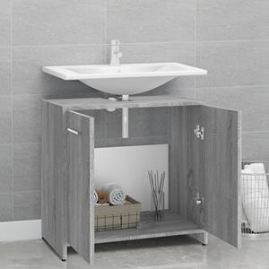 vidaXL Badkamerkast 60x33x60 cm bewerkt hout grijs sonoma eikenkleurig