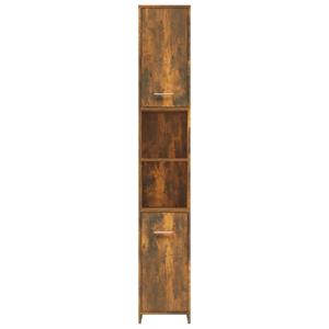 Vidaxl Badezimmerschrank Räuchereiche 30x30x183,5 Cm Holzwerkstoff