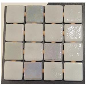 Ezarri Mozaïek  FOSFO Collection 2.5x2.5 cm Serpens Glossy Silver Sand 