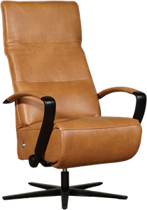 ShopX Leren relaxfauteuil matrix 583 bruin, bruin leer, bruine stoel
