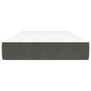 vidaXL Pocketveringmatras 100x200x20 cm fluweel donkergrijs
