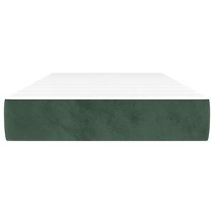 vidaXL Pocketveringmatras 100x200x20 cm fluweel donkergroen