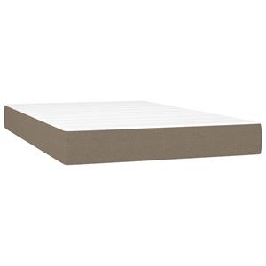 vidaXL Pocketveringmatras 120x200x20 cm stof taupe