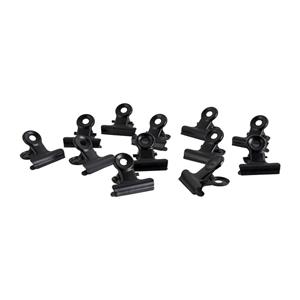 Xenos Mini clips metaal - zwart - 12 stuks