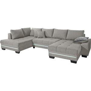 Mr. Couch Wohnlandschaft "Nikita 2", Wahlweise mit Kaltschaum (140kg Belastung/Sitz), mit RGB-Beleuchtung