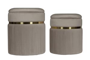 Hearthome & Living | Set van 2 poefs Zora