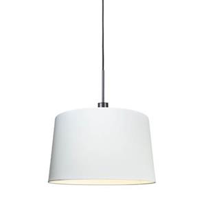 QAZQA Moderne hanglamp zwart met kap 45 cm wit - Combi 1