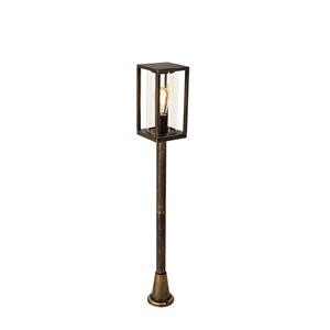 QAZQA staande Buitenlamp charlois - Goud|messing - Industrieel - L 1