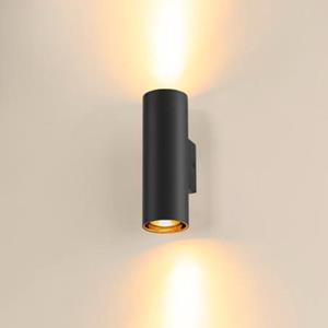 SLV Wandspot Asto Tube in Schwarz GU10 2-flammig