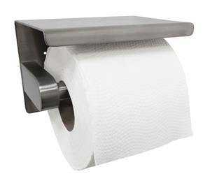 Mueller toiletrolhouder met planchet 304-RVS