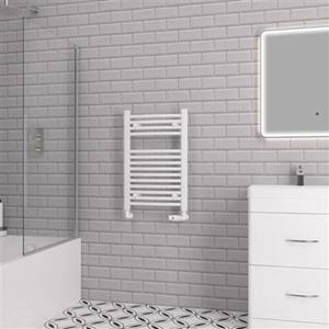 Eastbrook Biava gebogen handdoekradiator 45x70cm 347W wit glans