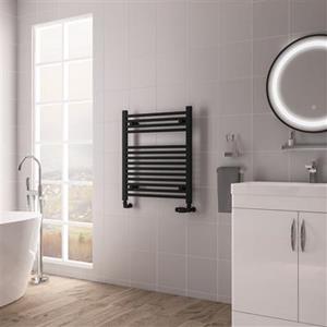 Eastbrook Biava multirail handdoekradiator 60x70cm 438W zwart mat