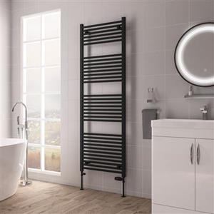 Eastbrook Biava multirail handdoekradiator 60x170cm 1072W zwart mat