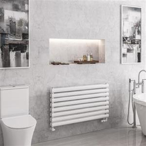 Eastbrook Tunstall dubbele handdoekradiator 100x55cm 1060W wit mat