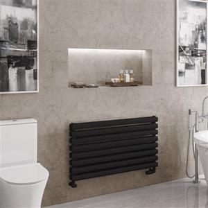 Eastbrook Tunstall dubbele handdoekradiator 100x55cm 1060W zwart mat
